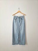 Light Wash Denim Maxi Skirt (2)
