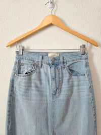 Light Wash Denim Maxi Skirt (2)