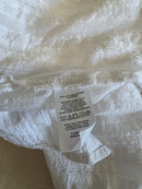 White Puff Sleeve Cotton Blouse (L)