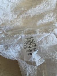 White Puff Sleeve Cotton Blouse (L)