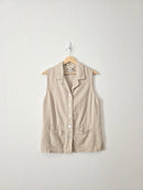 Vintage Linen Button Up Tank (S)