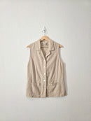 Vintage Linen Button Up Tank (S)