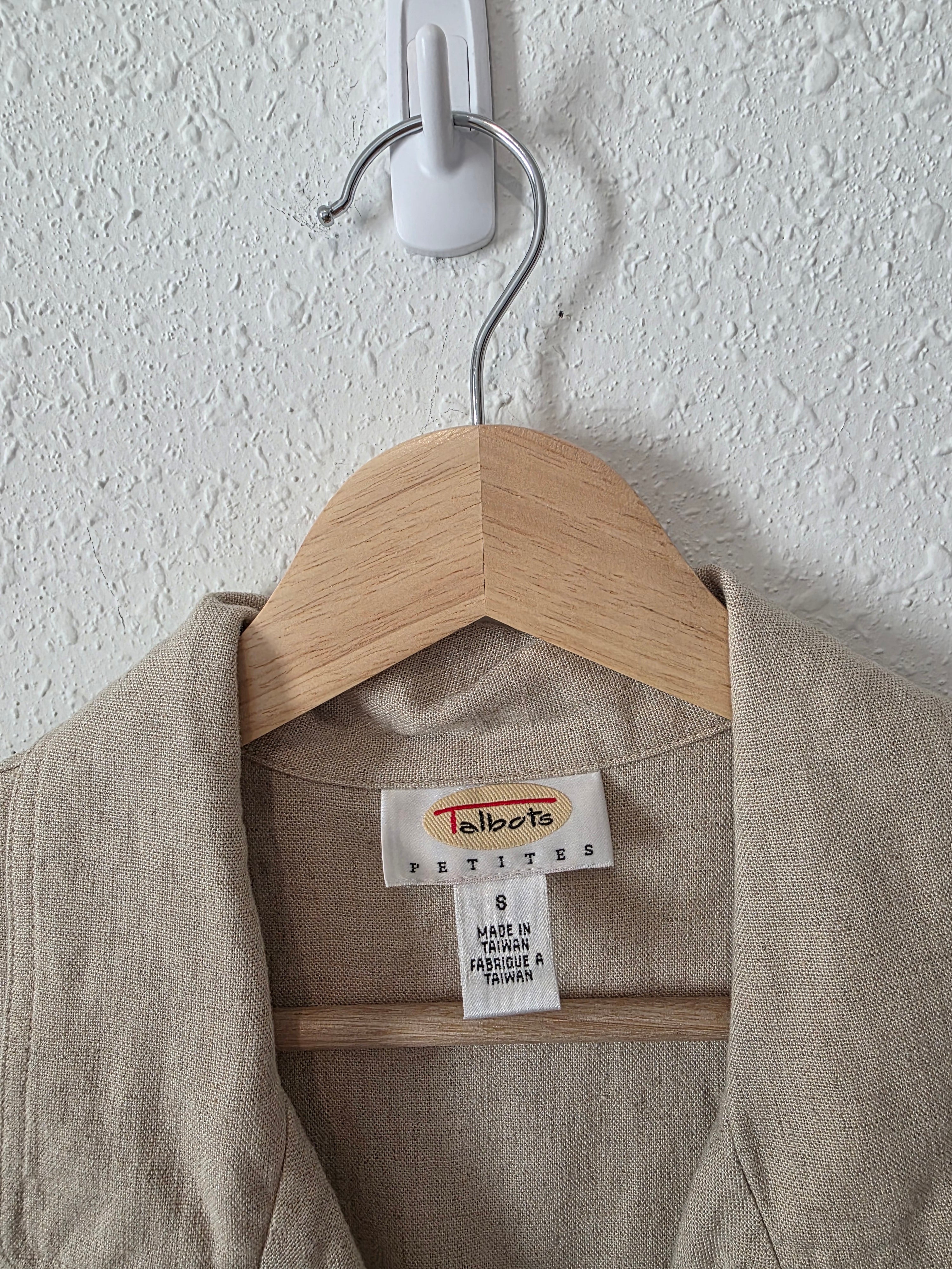 Vintage Linen Button Up Tank (S)