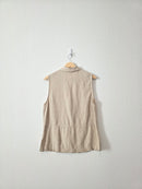 Vintage Linen Button Up Tank (S)