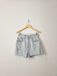 Grlfrnd Light Wash Denim Shorts (28)