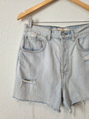 Grlfrnd Light Wash Denim Shorts (28)