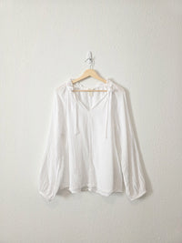 White Cotton Gauze Top (M)