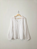 White Cotton Gauze Top (M)