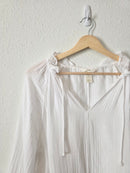 White Cotton Gauze Top (M)