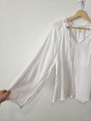 White Cotton Gauze Top (M)