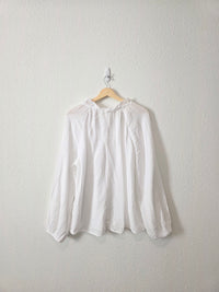 White Cotton Gauze Top (M)