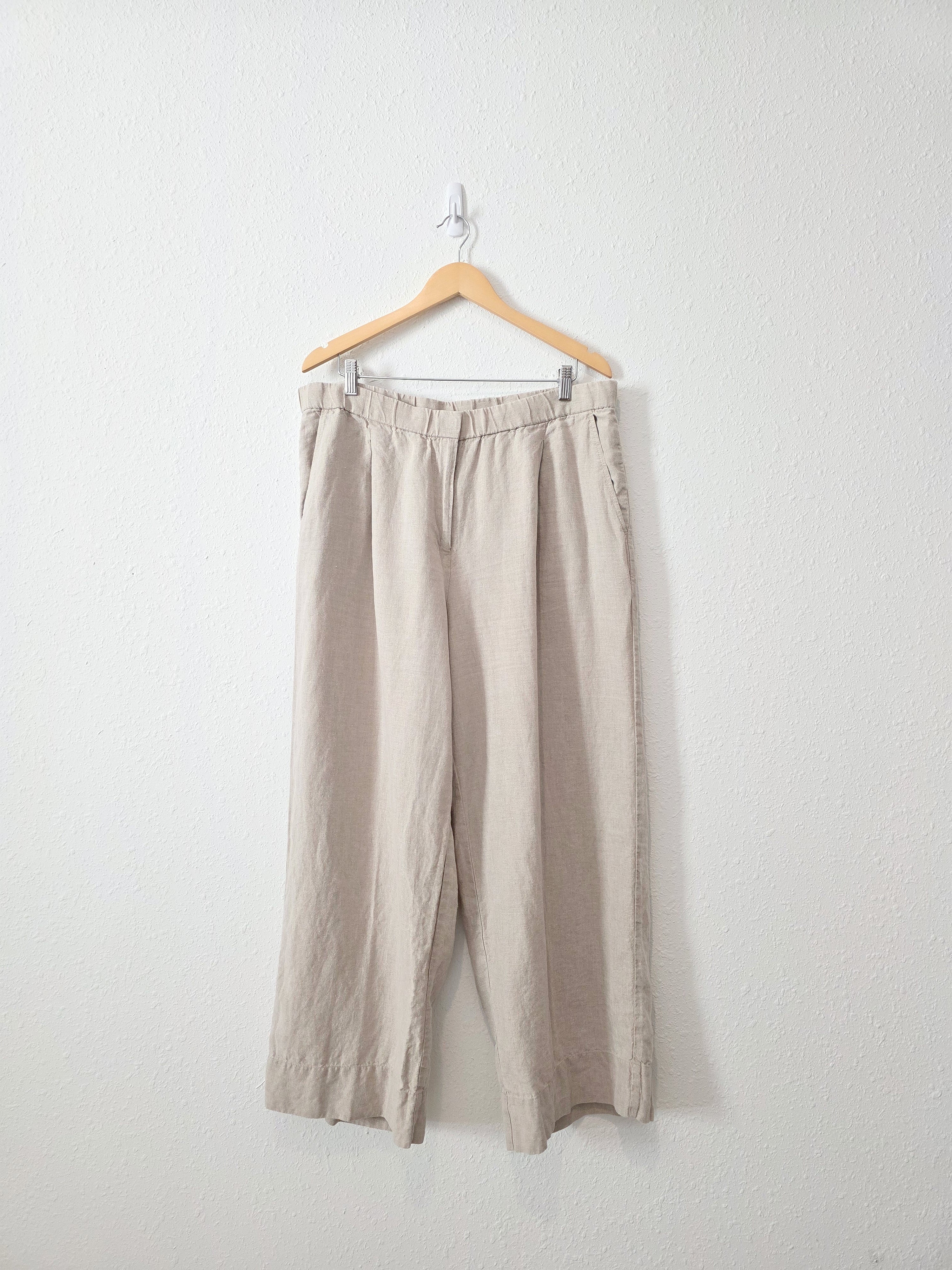 Eileen Fisher Linen Wide Leg Pants (XL)