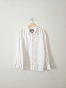 White Linen Button Up Shirt (L)