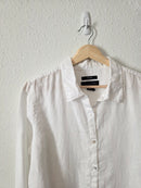 White Linen Button Up Shirt (L)