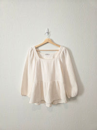Madewell Gauze Puff Sleeve Top (M/L)