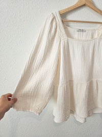 Madewell Gauze Puff Sleeve Top (M/L)