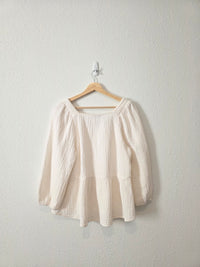 Madewell Gauze Puff Sleeve Top (M/L)