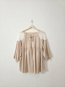 NEW Checkered Babydoll Top (L)