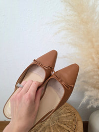 Brown Leather Ballet Mules (8)