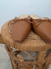 Brown Leather Ballet Mules (8)