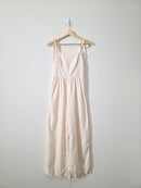 Wide Leg Linen Blend Jumpsuit (XS)