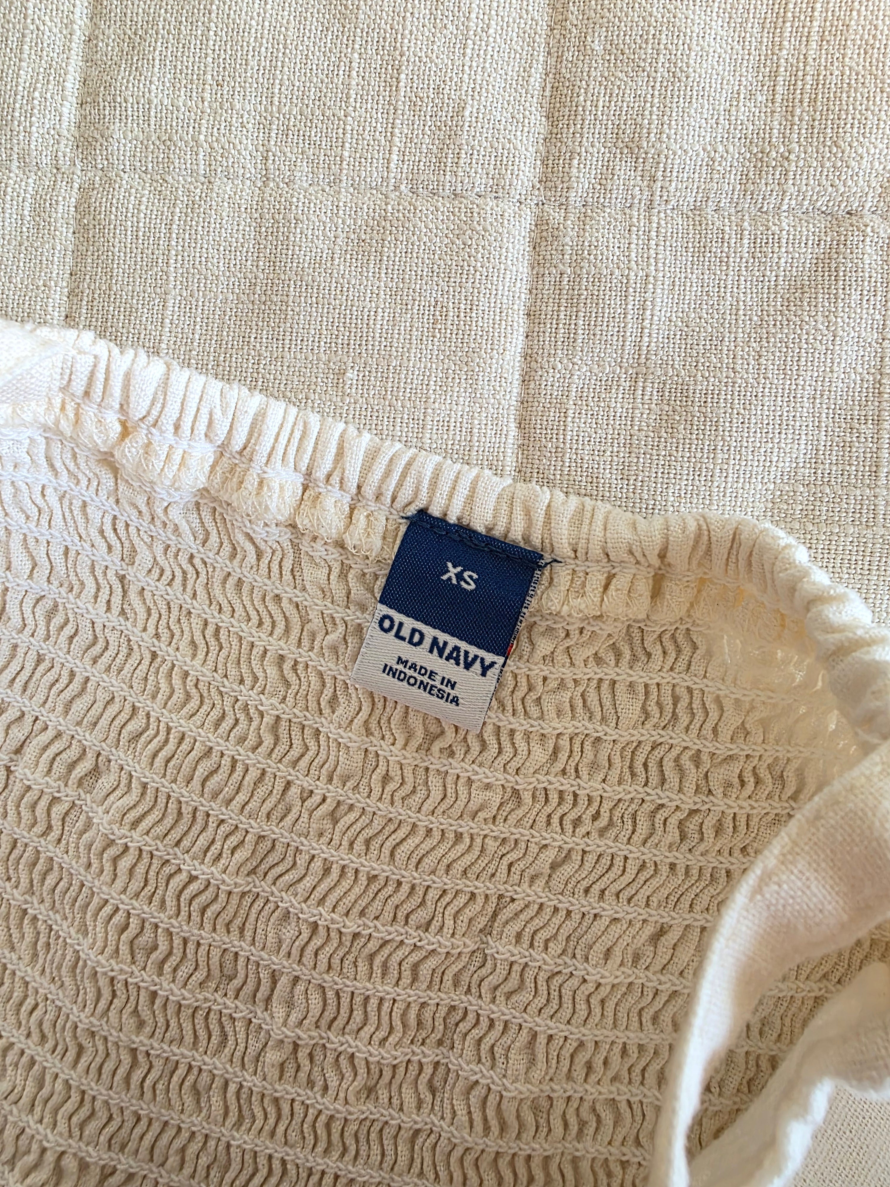 Wide Leg Linen Blend Jumpsuit (XS)