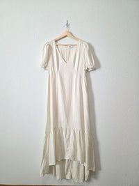 Puff Sleeve Linen Blend Dress (M)