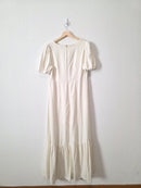 Puff Sleeve Linen Blend Dress (M)