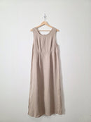 Flax Linen Reversible Maxi Dress (S)