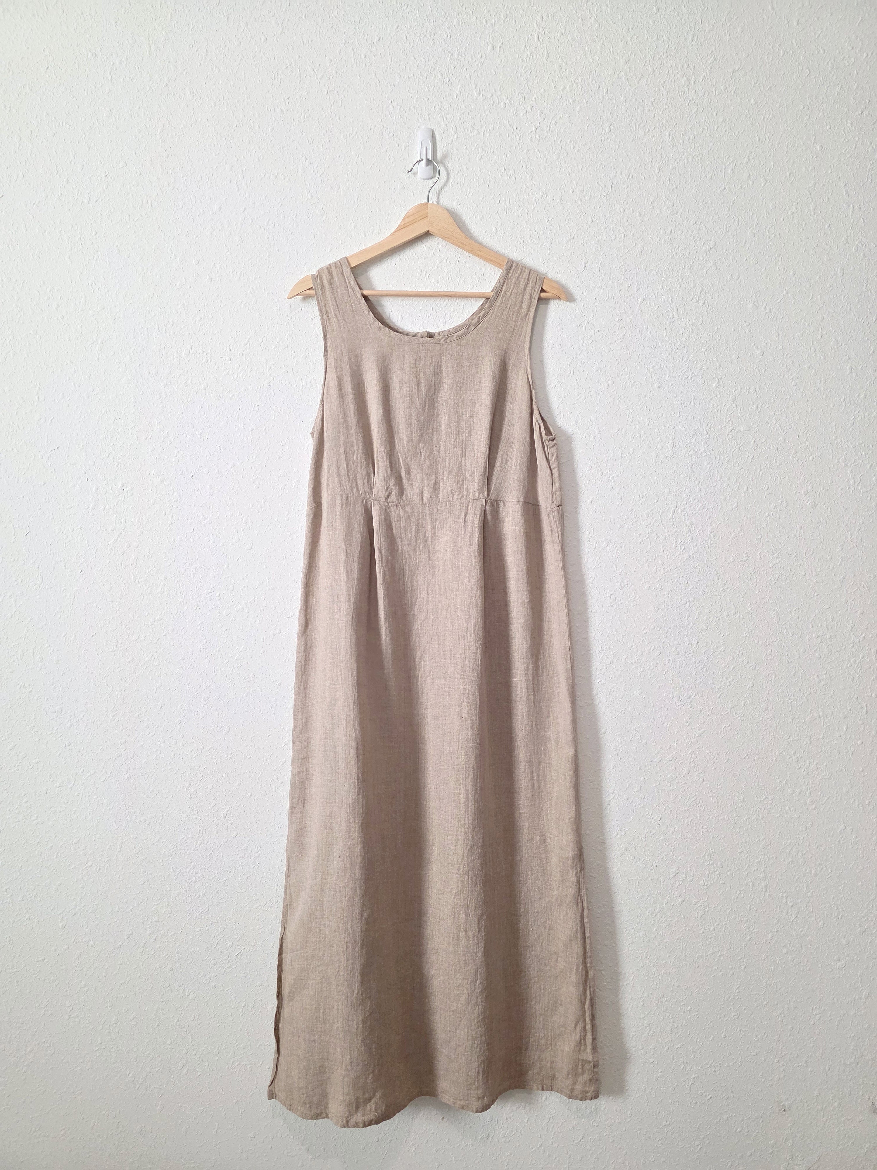 Flax Linen Reversible Maxi Dress (S)
