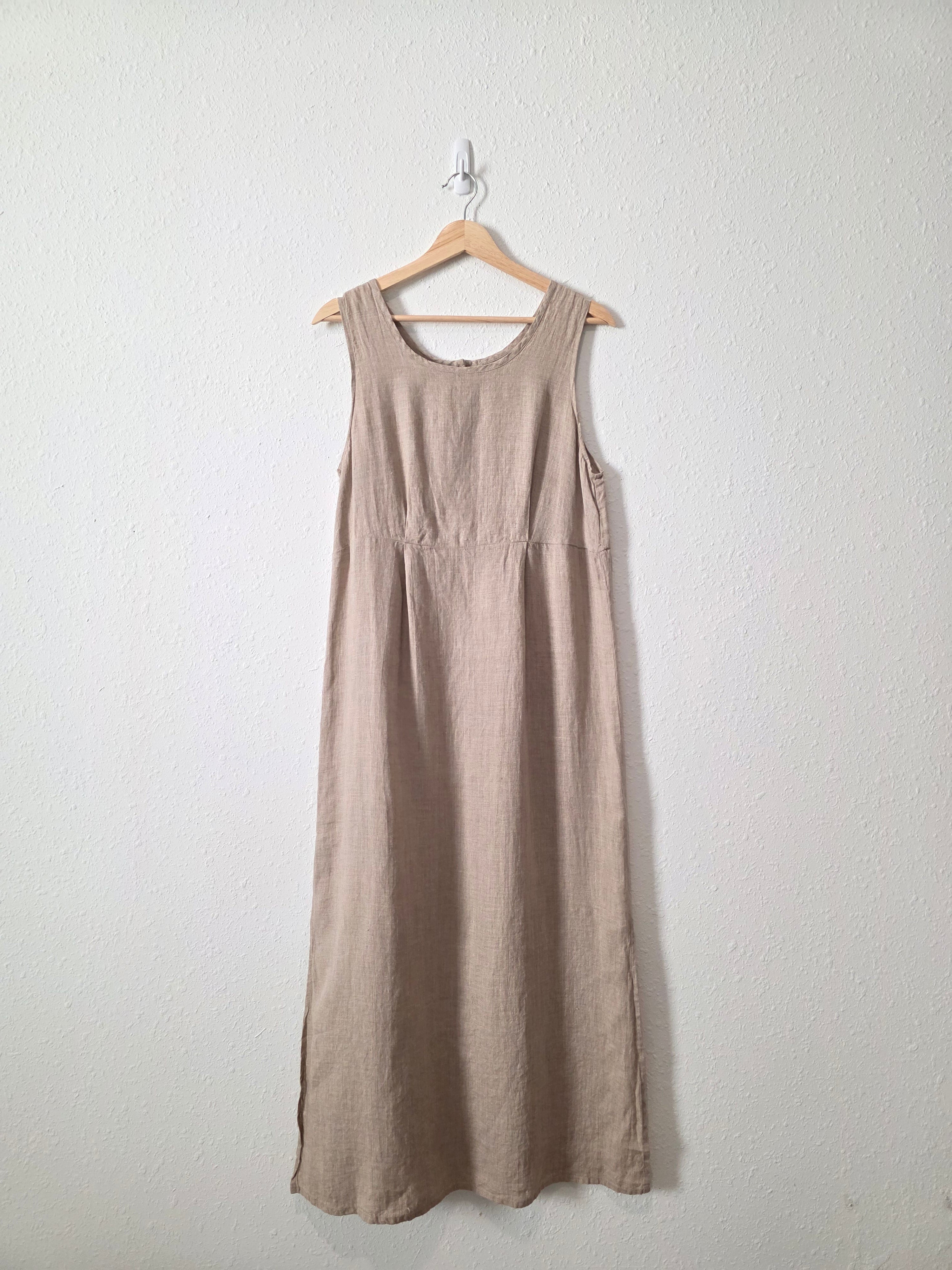 Flax Linen Reversible Maxi Dress (S)