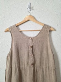 Flax Linen Reversible Maxi Dress (S)