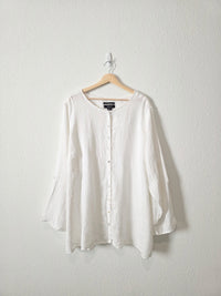 White Linen Button Up (3X)