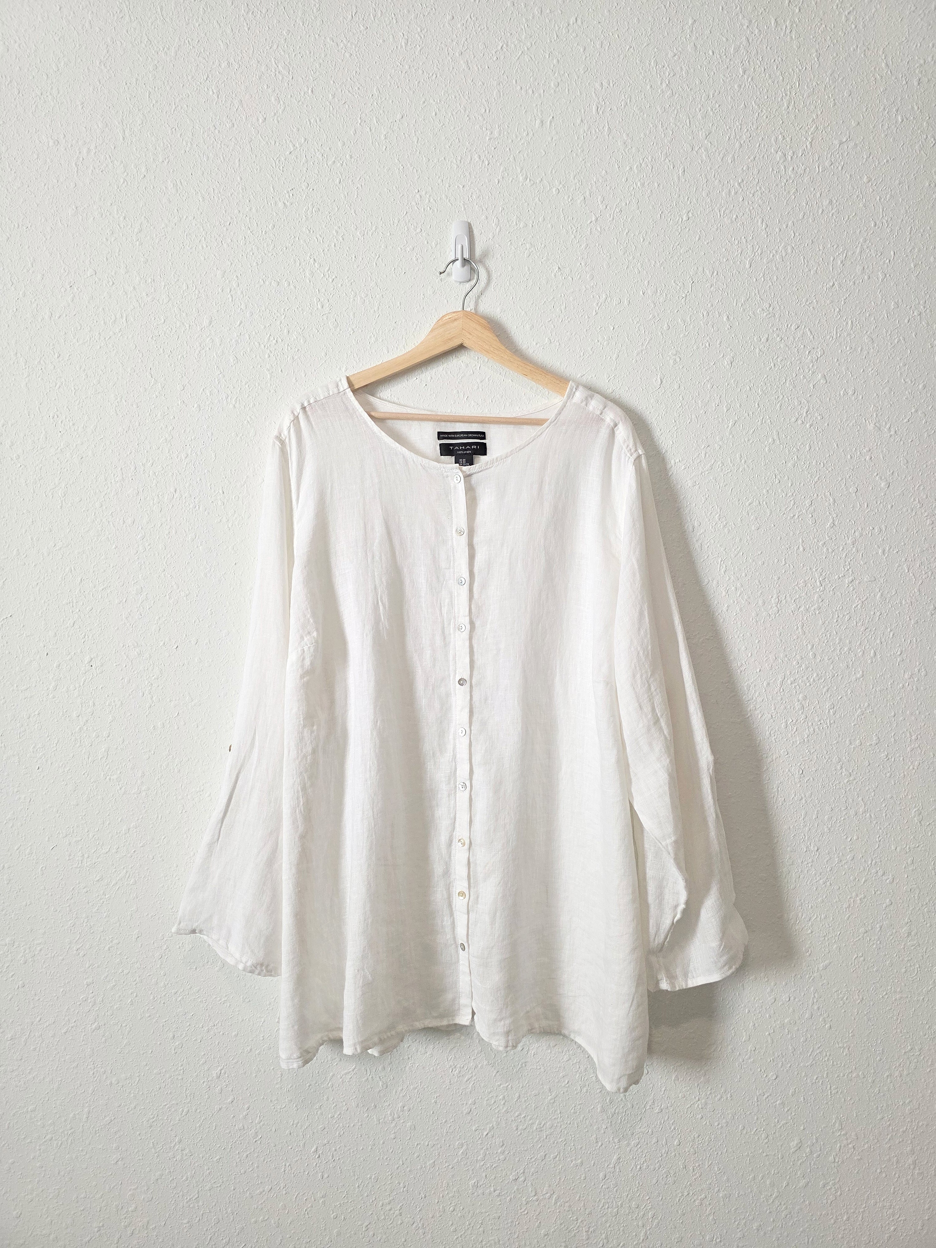 White Linen Button Up (3X)