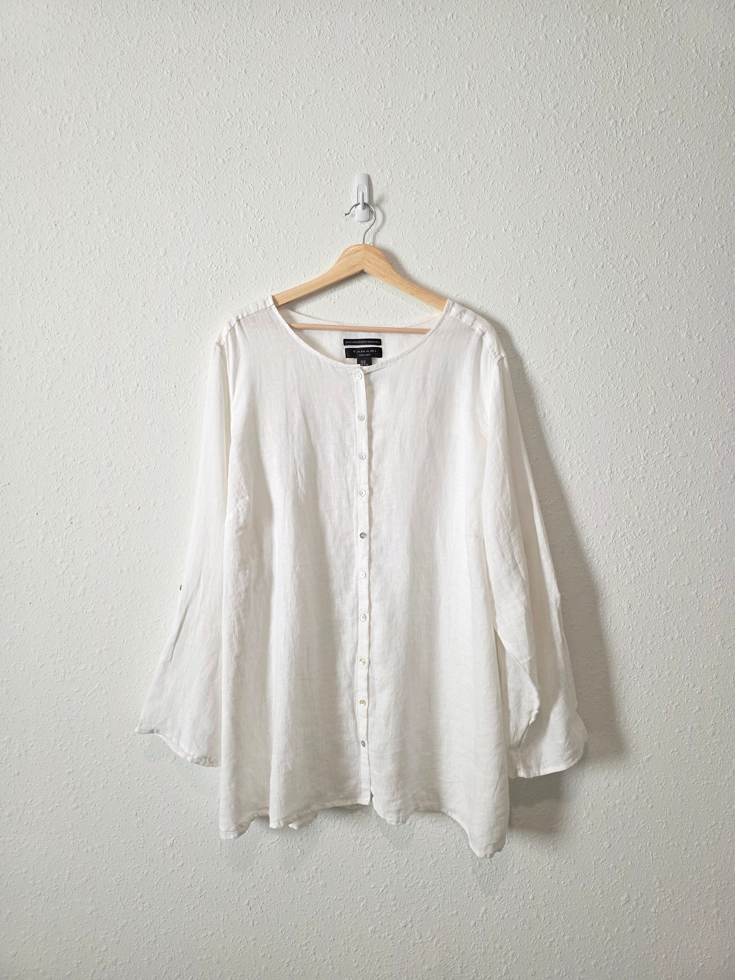 White Linen Button Up (3X)