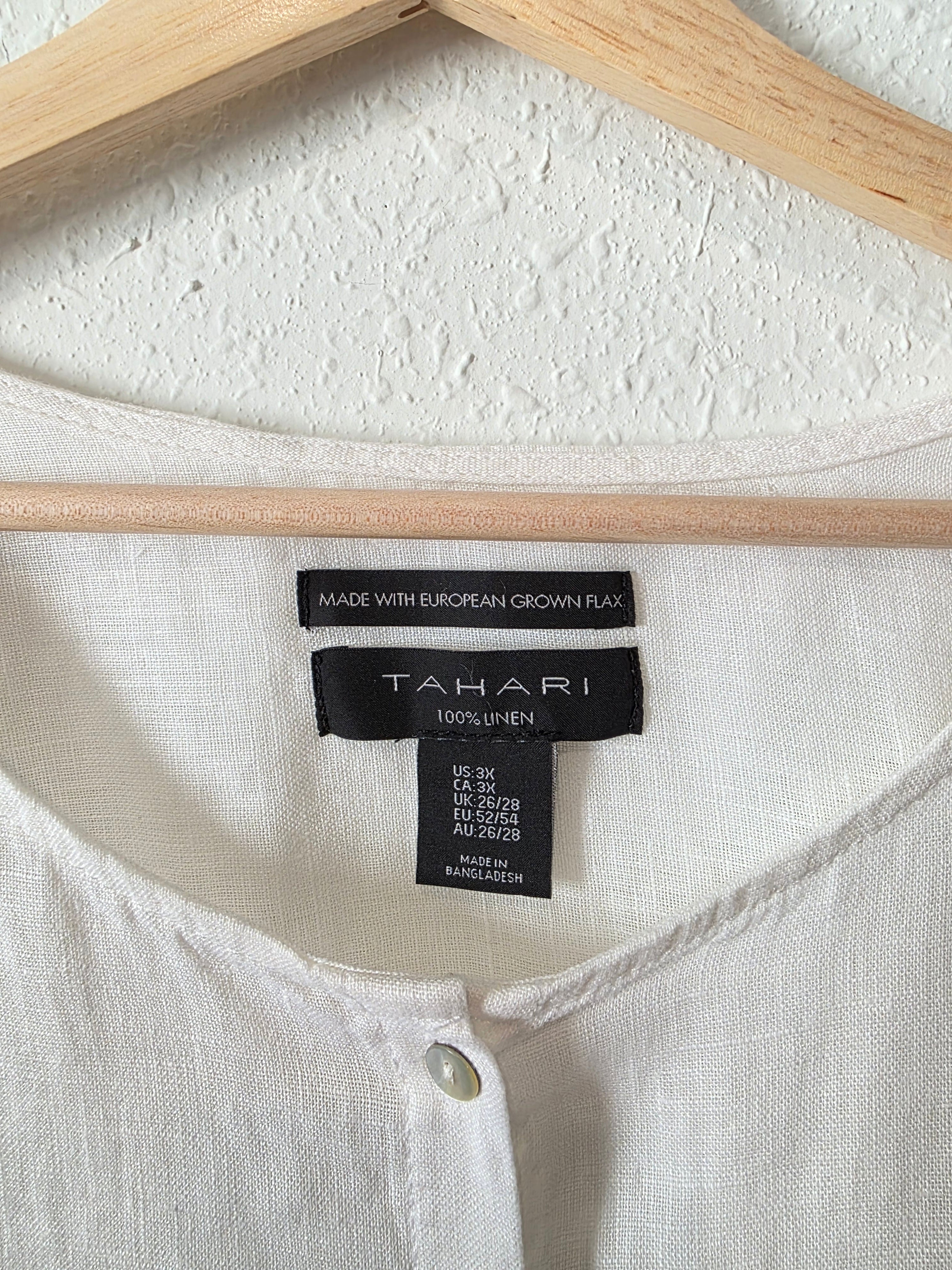White Linen Button Up (3X)