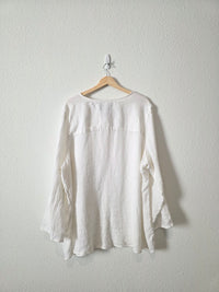 White Linen Button Up (3X)