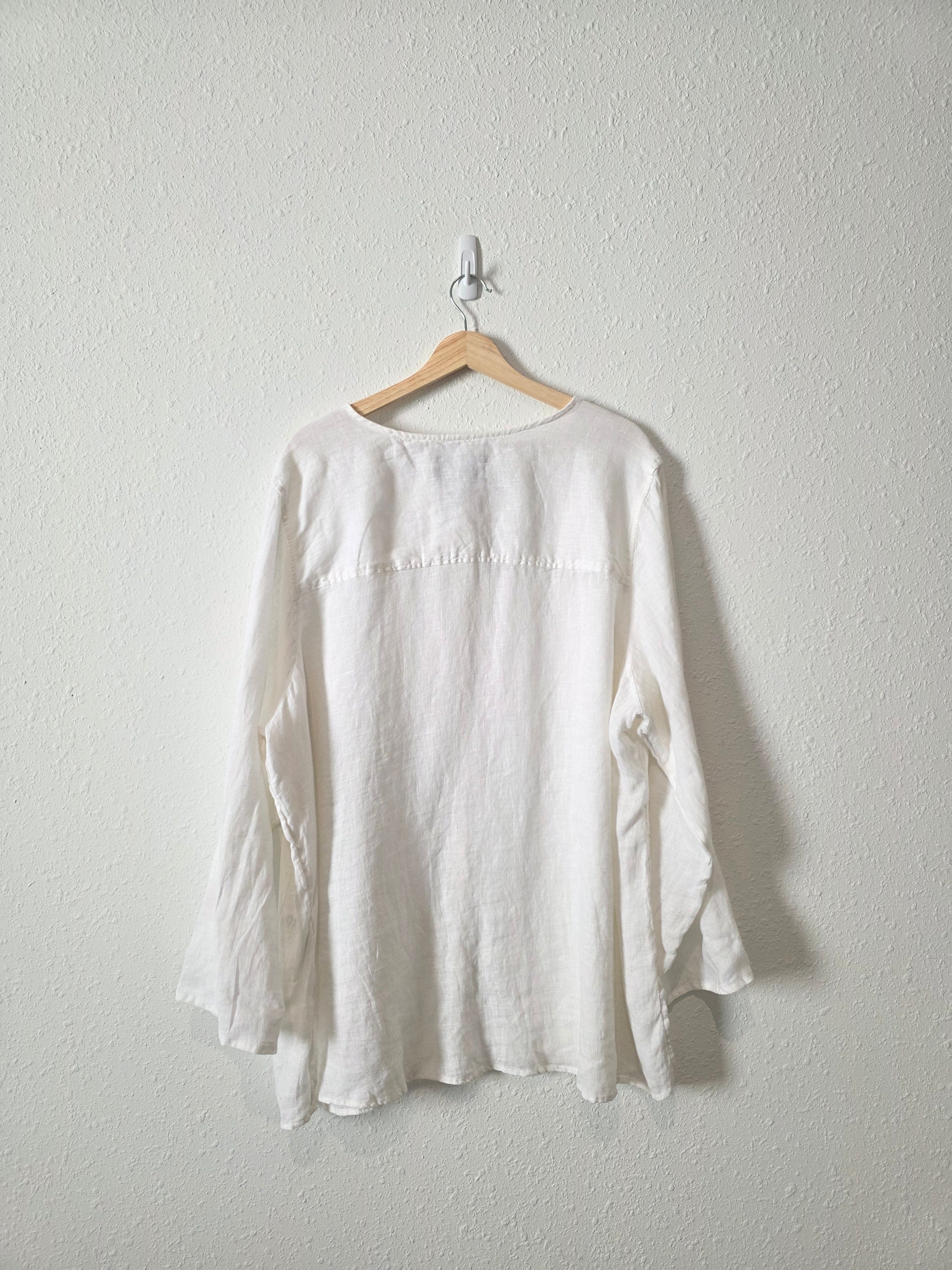 White Linen Button Up (3X)