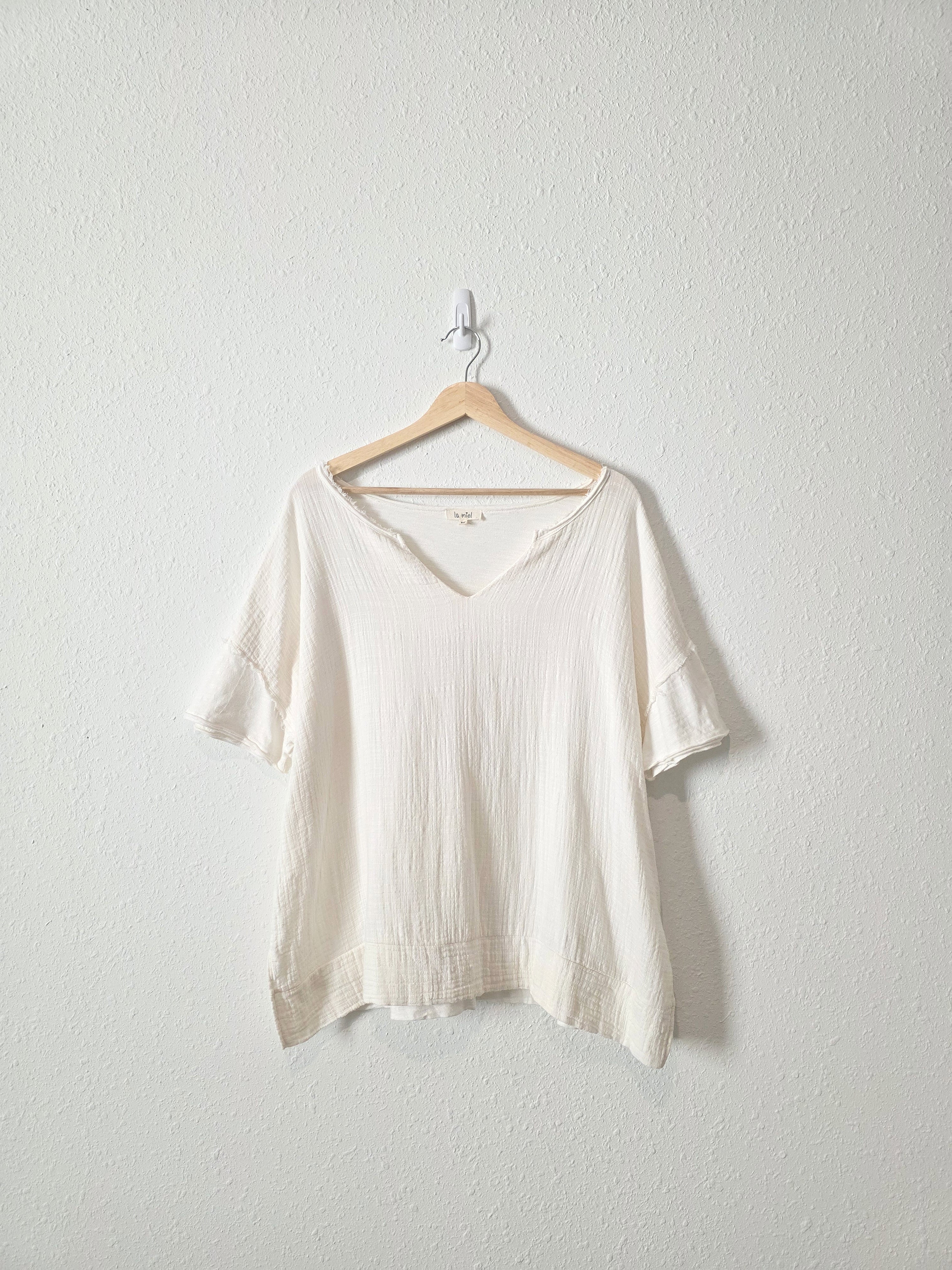 La Miel Oversized Gauze Top (M)