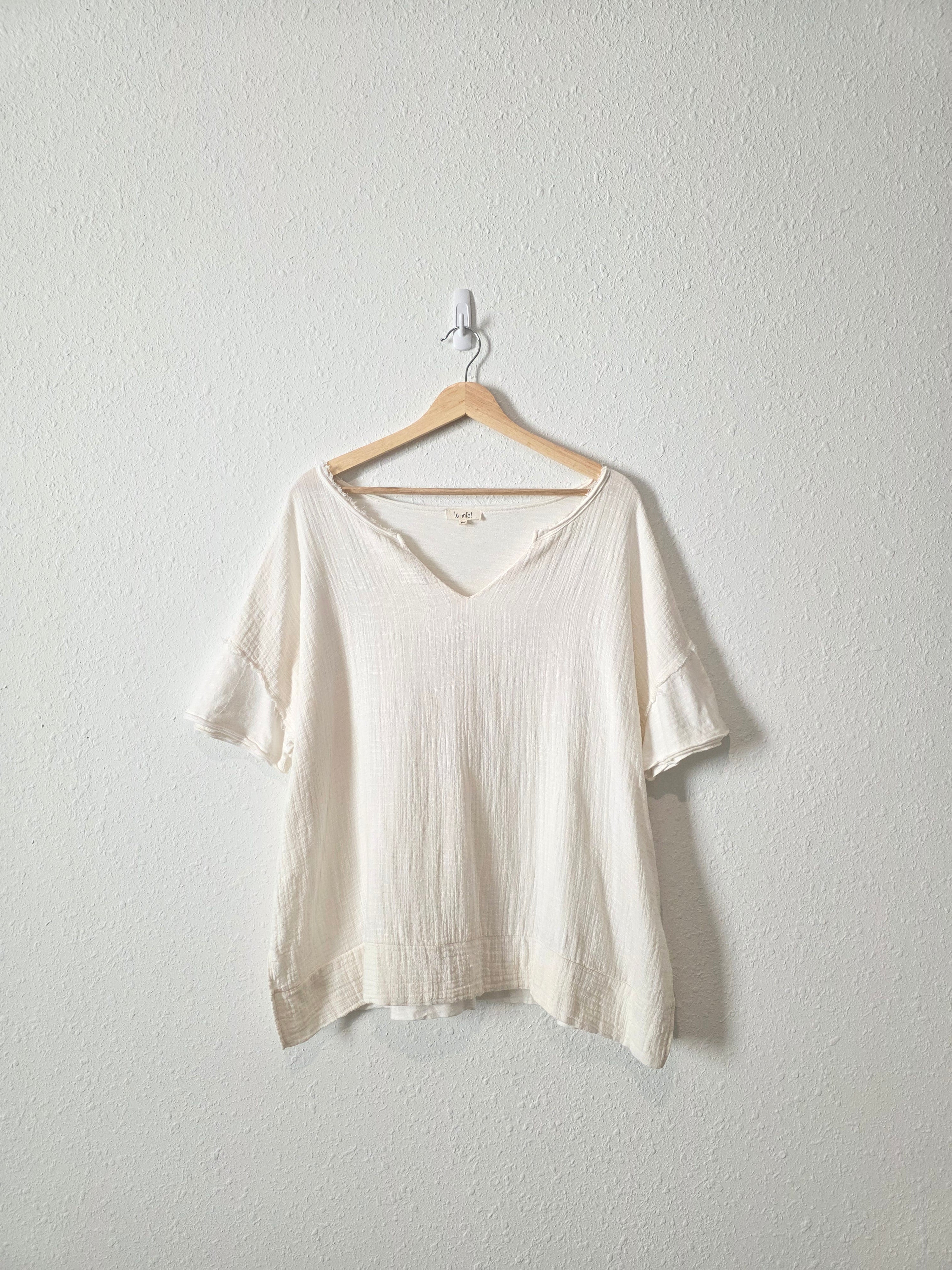 La Miel Oversized Gauze Top (M)