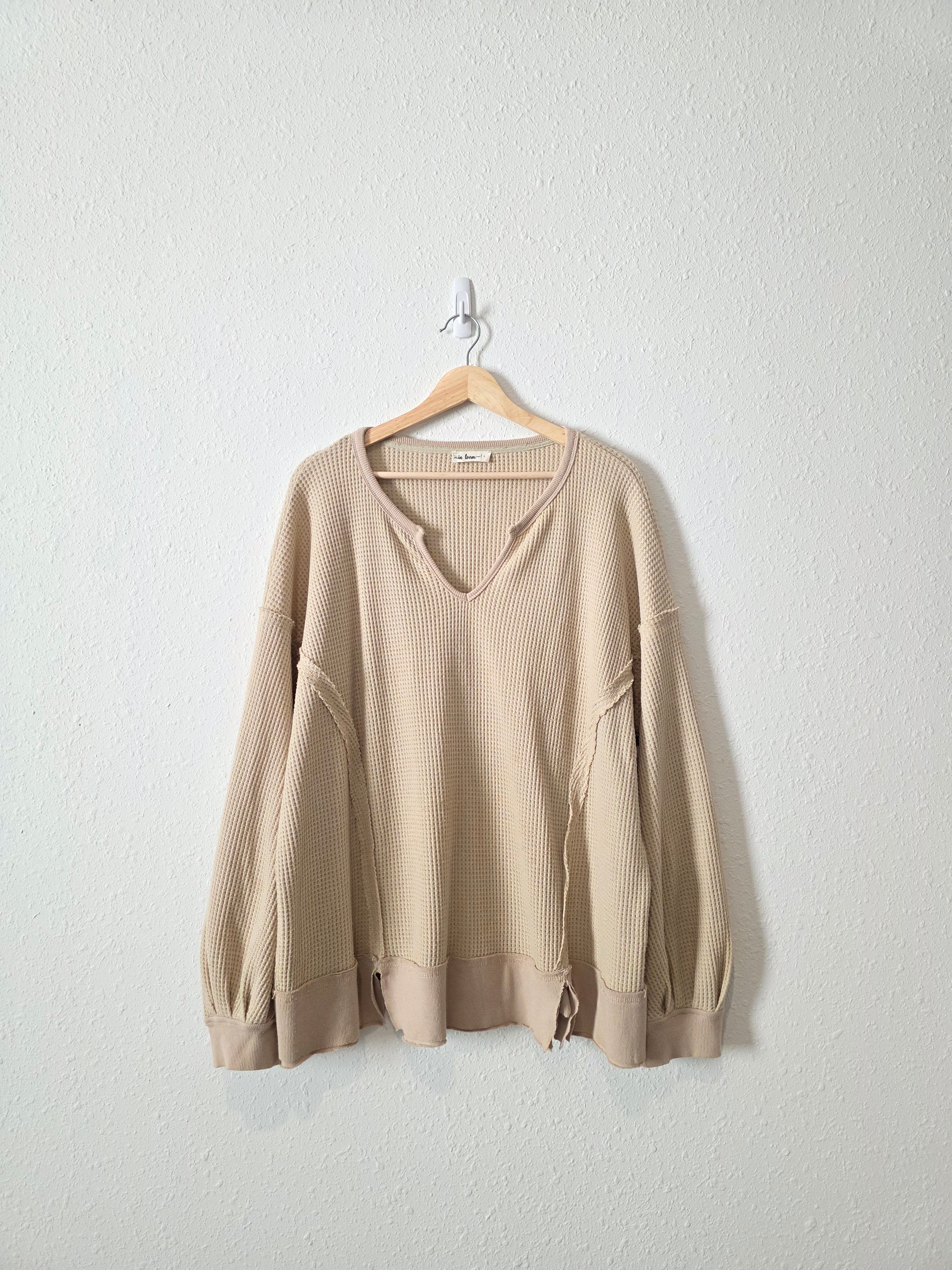 In Loom Oversized Waffle Top (L)