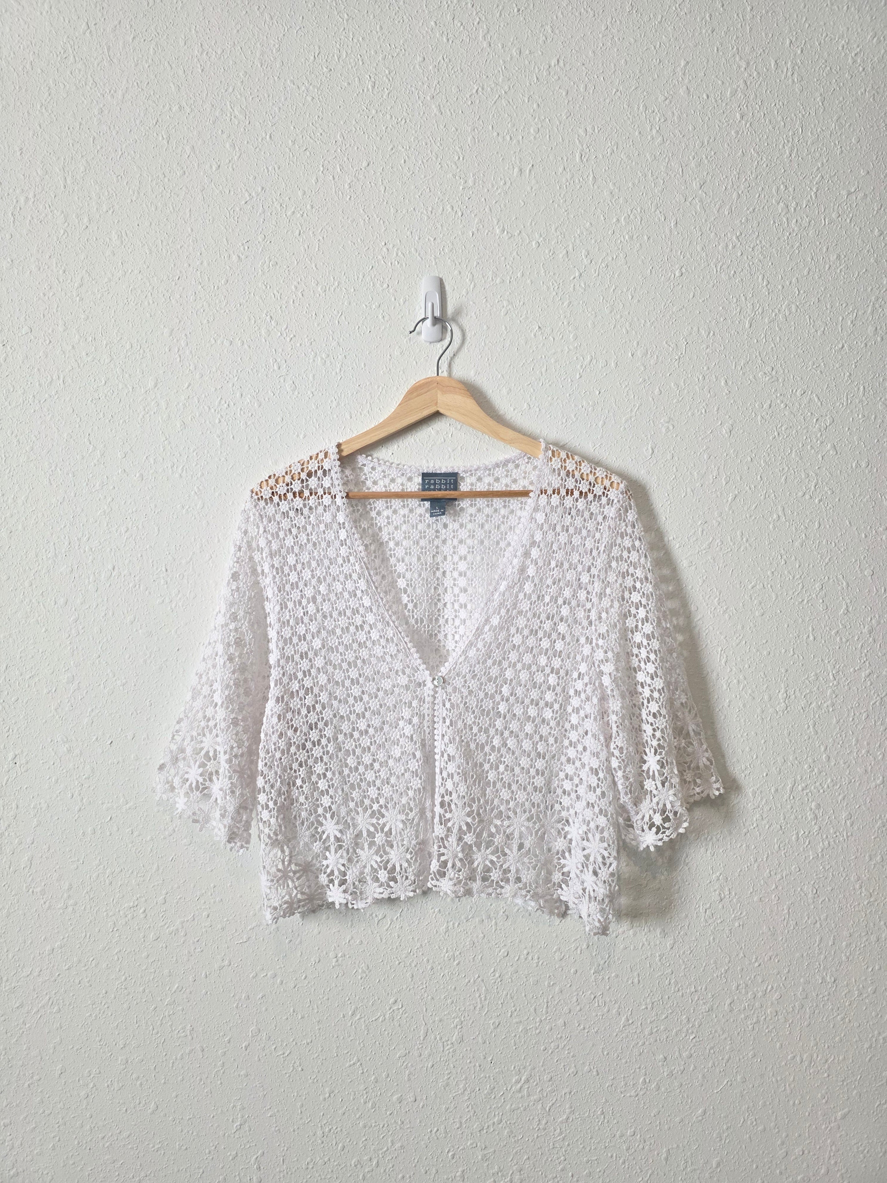 Vintage Floral Crochet Top (L)