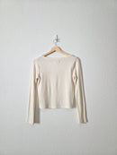 Madewell Cream Ribbed Top (S)
