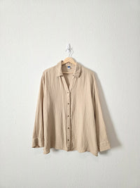 Neutral Gauze Button Up (L)
