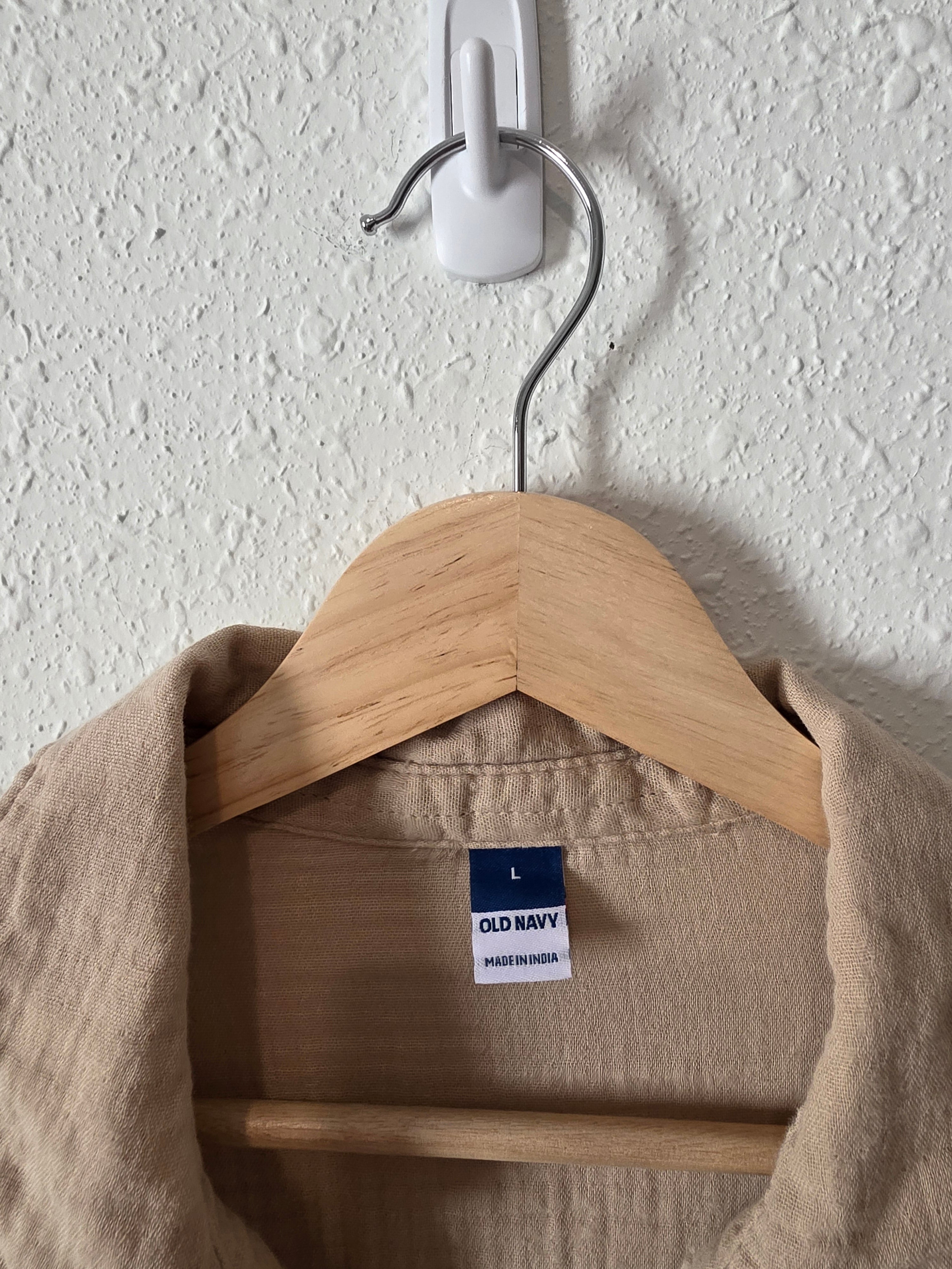 Neutral Gauze Button Up (L)