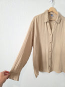 Neutral Gauze Button Up (L)