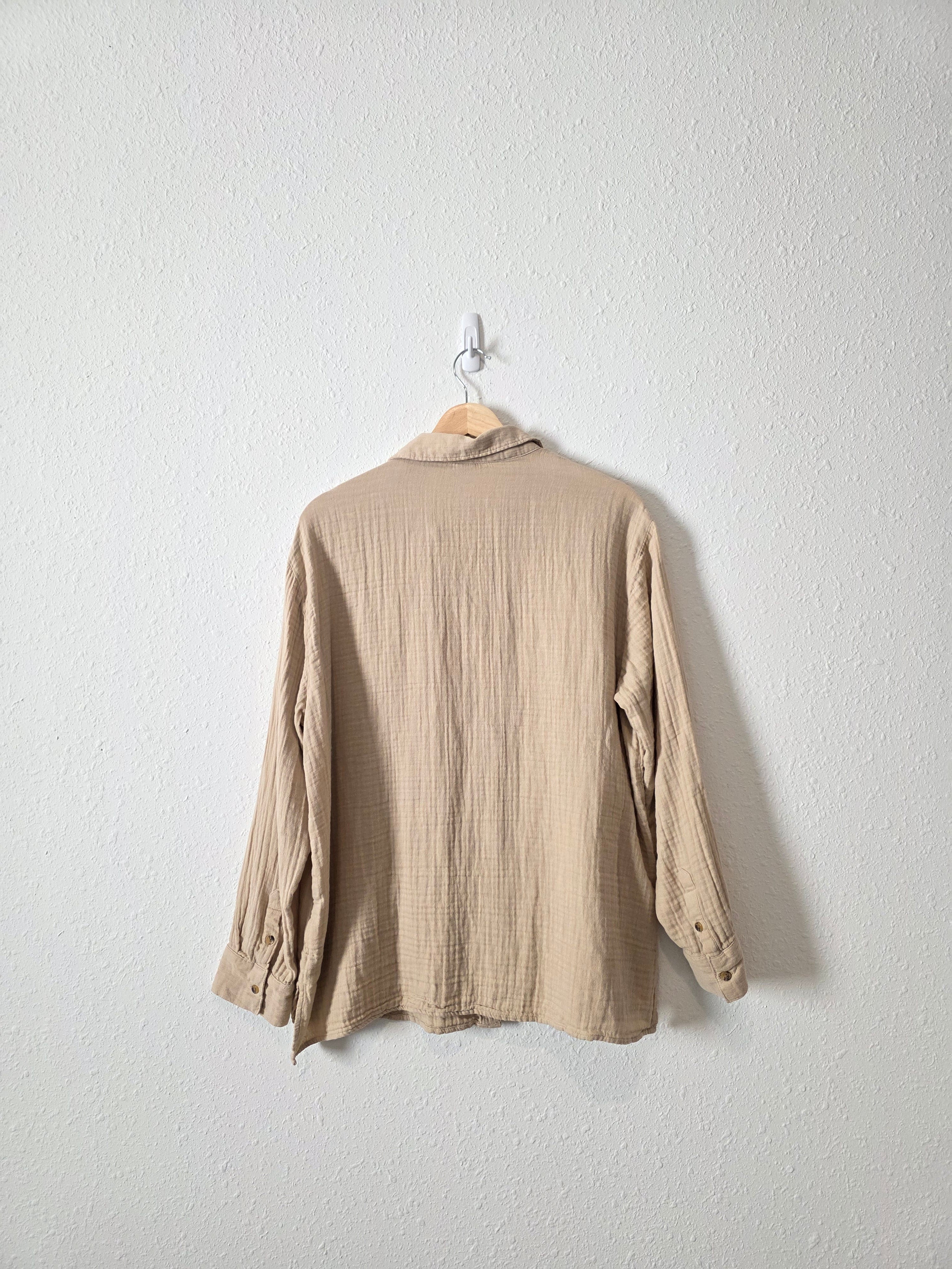 Neutral Gauze Button Up (L)