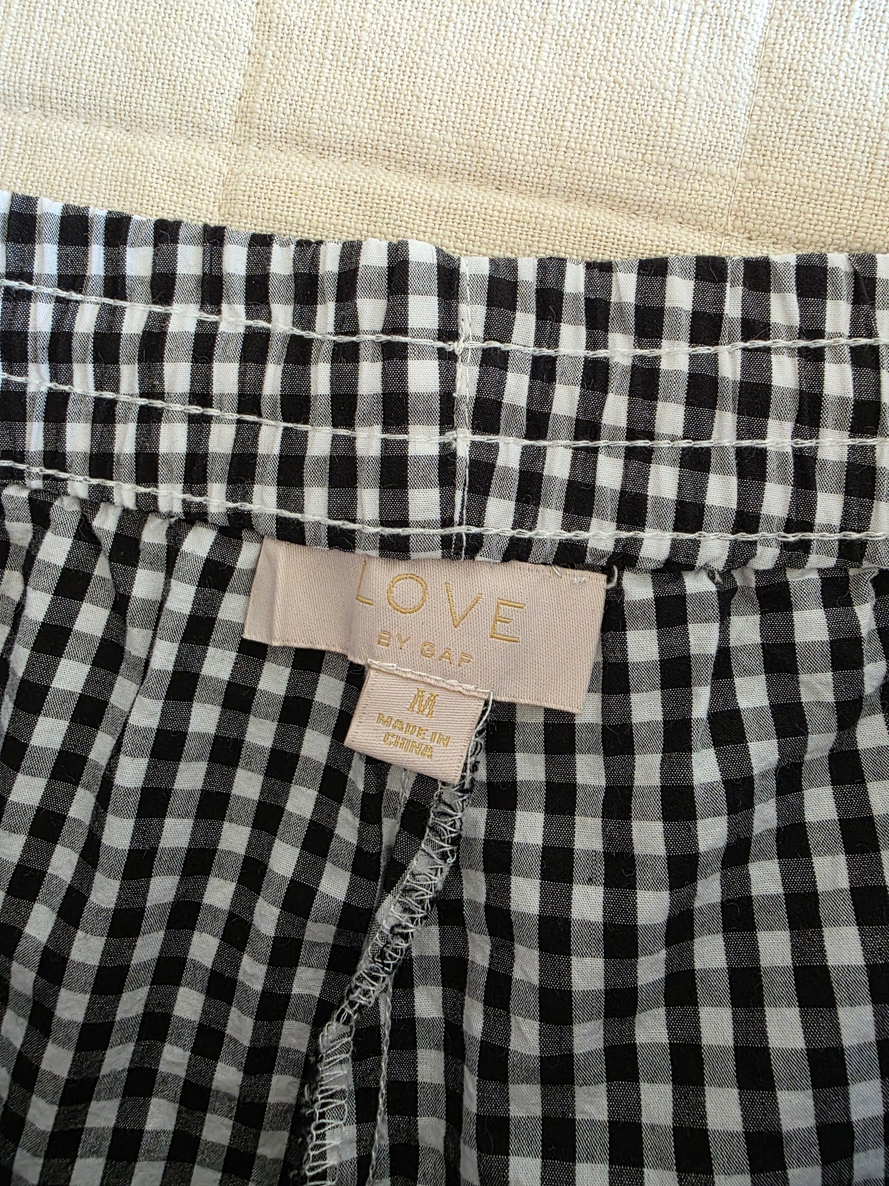 Gap Gingham Straight Pants (M)