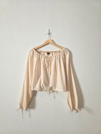 Cream Cotton Blouse (M)