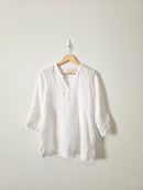White Relaxed Linen Top (XS)